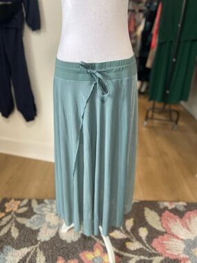 Women's Sage Green Wrap Maxi Skirt